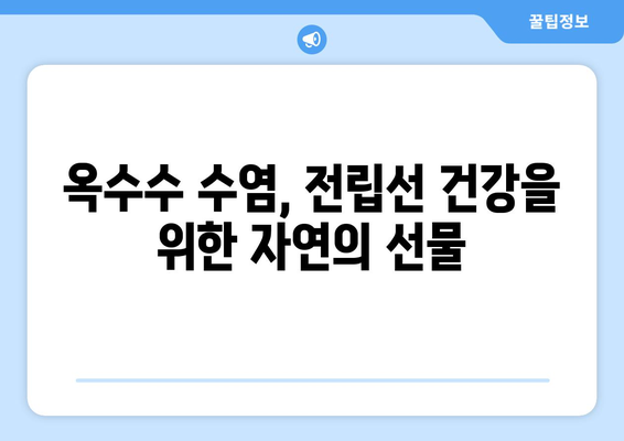 옥수수 수염으로 전립선 건강 지키기| 효능과 활용법 | 전립선 건강, 천연 건강 식품, 옥수수 수염 효능