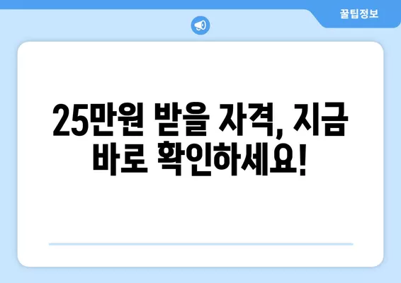 민생회복 지원금 25만원 신청, 팩트만 모아봤습니다! | 신청 자격, 방법, 주의사항, 지역별 정보