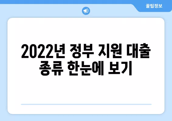 2022년 정부지원대출 종류 총정리| 개인사업자, 저신용자 대출 정보까지! | 정부대출, 사업자대출, 저신용대출