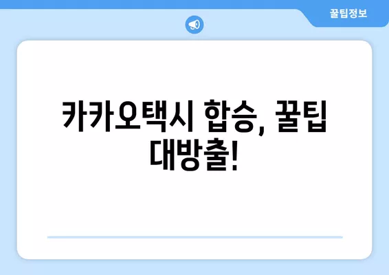 택시 합승, 이젠 똑똑하게! 카카오택시 합승, 요금 & 동성합승 정보 총정리 | 택시합승제, 카풀, 합승요금, 택시 팁