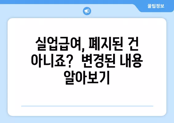 실업급여 신청, 이제부터 꼼꼼히 확인하세요! | 조건, 폐지, 요건 강화, 변경사항, 최신 정보