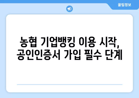 농협 기업 인터넷뱅킹 공인인증서 가입| 단계별 가이드 | 농협, 기업뱅킹, 공인인증서, 가입신청, 쉬운 설명